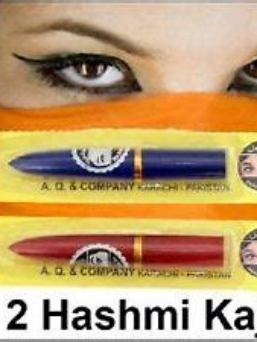2 كحل Black Arabic kajal Eyeliner Surma Kohla Traditional Hashmia كحلة هاشمية